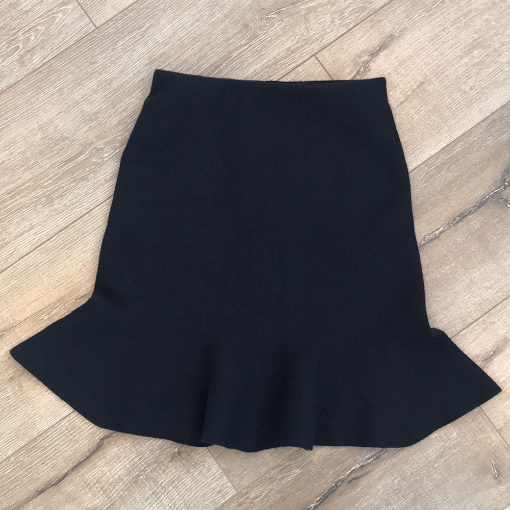 Zara black flounce skirt